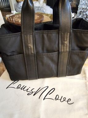 Hermes Black Tote with Dual Top Handles